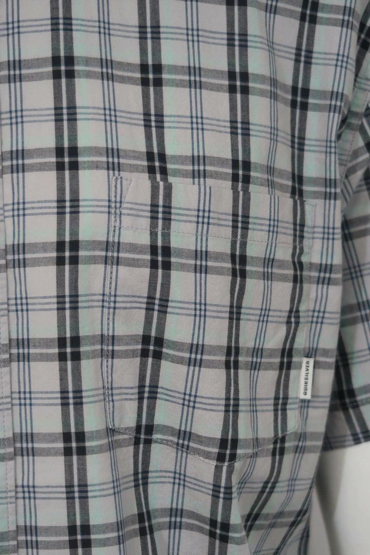 Quiksilver Quik Silver Men's Grey Everyday Check S/S Woven Shirt (Retail $44) Size Large 5 Quiksilver Quik Silver Men's Grey Everyday Check S/S Woven Shirt (Retail $44) Size Large