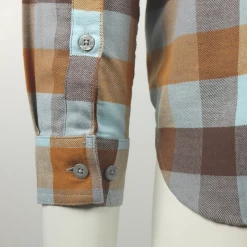 Columbia Men's Blue Merigold Brown Cornell Woods L/S Flannel Shirt (427) Large New Arrivals