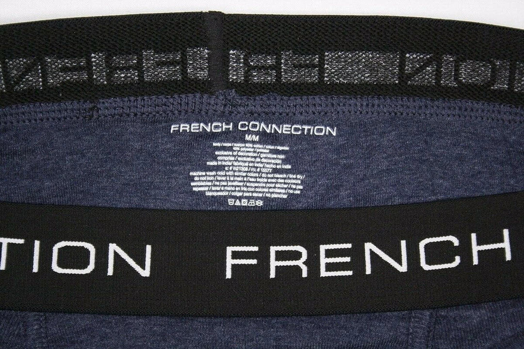 Mens French Connection Men's 3 Pack Navy Blue W/ Black Strap Boxer Briefs (S15) 7 Mens French Connection Men's 3 Pack Navy Blue W/ Black Strap Boxer Briefs (S15)