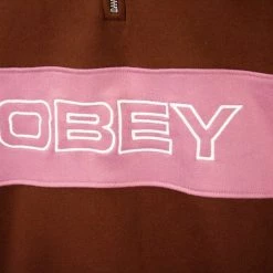 OBEY Men's Two Tone Zip L/S Polo Shirt (S05)