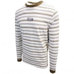 Volcom Men's White Flash Flexure Crew L/S T-Shirts (S02)