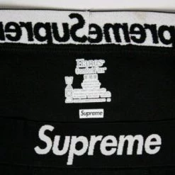 Supreme Men's 100% Authentic 2 Pack Black Boxer Briefs Mens