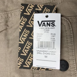VANS Men's Military Khaki Drill Chore Snap On Button Coat (S01)