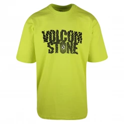 New Arrivals Volcom Men's Fluorescent Yellow Stone Rays S/S T-Shirt (S47)