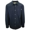 Quik Silver Quiksilver Boy's Navy Brown Striped L/S Flannel Shirt (S09) 1 Quik Silver Quiksilver Boy's Navy Brown Striped L/S Flannel Shirt (S09)