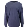 Eddie Bauer Men's Dusk Navy Wildriver Thermal Crew Neck L/S T-Shirt (S04)
