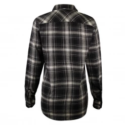 Harley-Davidson Women's Black Light Olive Grey Plaid L/S Woven Shirt