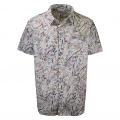 Columbia Men's White Color Trees Rapid Rivers II Printed S/S Shirt (104) (Size M)