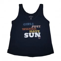 Roxy Girl's Navy Girls Just Wanna Have Sun Sleeveless Tank Top (S04)