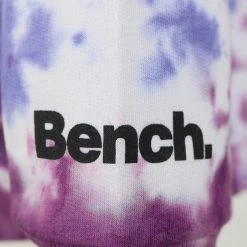 Bench Women's White Magenta Purple Tie Dye Regular Pullover Hoodie (4093)