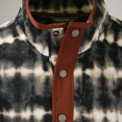 Eddie Bauer Men's Black Chutes Snap Mock Neck L/S Sweater (Retail $100) Mens