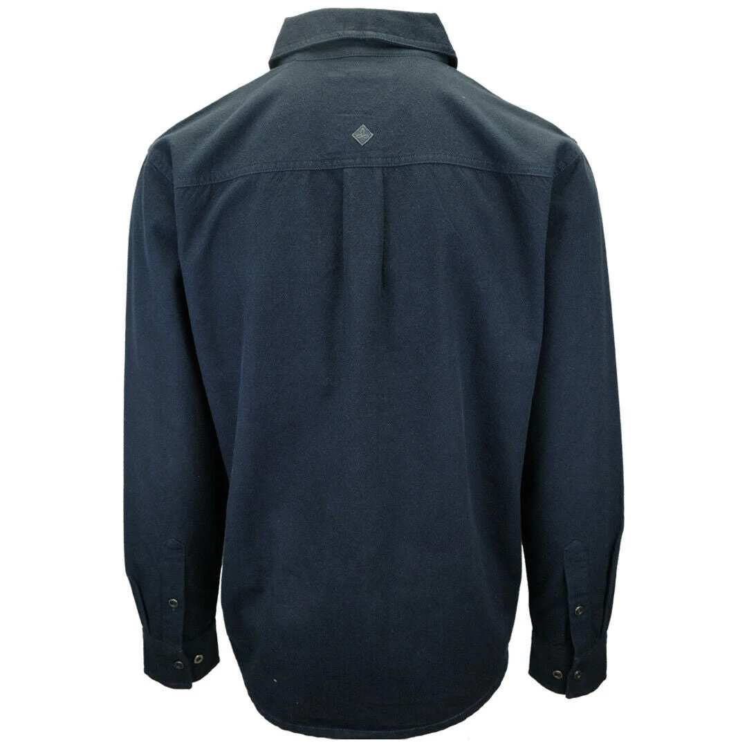 Spotted Clothing PrAna Men's Solid Dark Blue L/S Woven Shirt (S06) 5 Spotted Clothing PrAna Men's Solid Dark Blue L/S Woven Shirt (S06)
