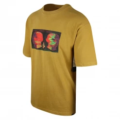 Volcom Men's Golden Brown Animoscillator Two Face S/S T-Shirt (S50) New Arrivals