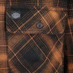 Harley-Davidson Men's Black Brown Plaid L/S Woven Shirt (S15)