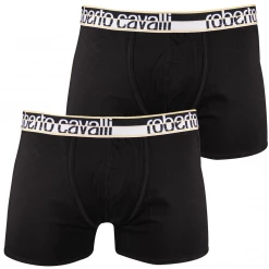 Roberto Cavalli Men's 2 Pack Black Stretch Boxer Briefs Mens