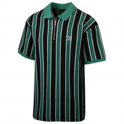 OBEY Men's Radar Classic Vertical Stripe Zip S/S Polo Shirt (S24)