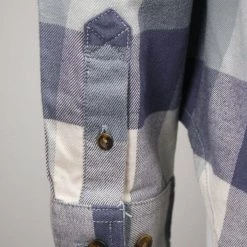 Carhartt Women's Turquoise Beige Blue L/S Woven Shirt (S05)