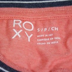 Roxy Women's Ribbed Collar Two Tone Pocket S/S T-Shirt (S10)