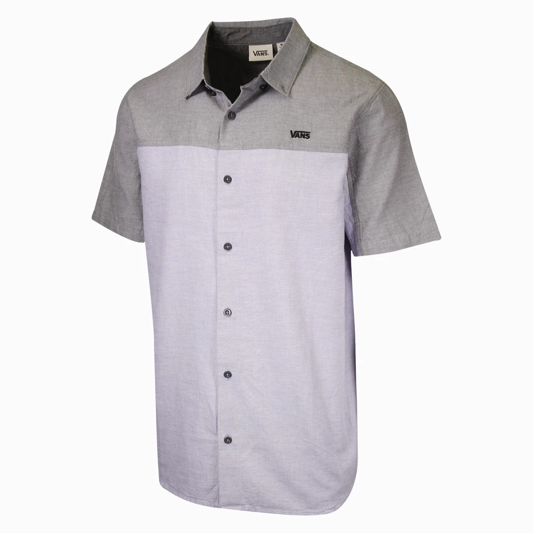 Vans Men's Grey Purple Two Tone Unity Blocked W Daybreak S/S Woven Shirt 4 Vans Men's Grey Purple Two Tone Unity Blocked W Daybreak S/S Woven Shirt