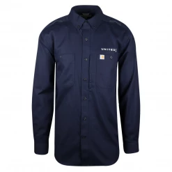 Carhartt Men's Navy United Rugged Professional Series L/S Woven Shirt (S24)