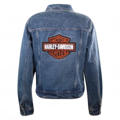 New Arrivals Harley-Davidson Women's Blue Denim Jacket (S05)