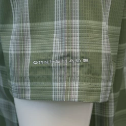 Columbia Men's Olive Plaid Thirty Mile Ledge EXS S/S Woven Shirt (316) Medium