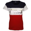 FILA Women's Navy Dark Three Tone Logo S/S T-Shirt (S18) Size XS