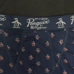 Original Penguin Men's 2 Pack Navy Pink All Over Pete Boxer Brief