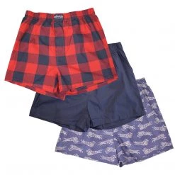 Mens Lucky Brand Men's 3 Pack Of Woven Boxers (S05)