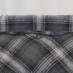 Rip Curl Men's Black Charcoal Grey Plaid L/S Flannel Shirt (S05)