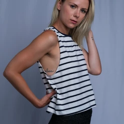 Tanks Roxy Women's Striped Wave Sleeveless Tank Top (S11)