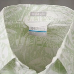 Columbia Men's Light Green Forrest Rapid Rivers II Printed S/S Shirt (390)