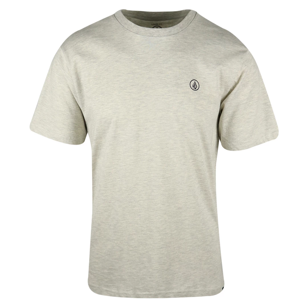 Volcom Men's Heather Cream Grey Circle Logo S/S T-Shirt (S49) New Arrivals 3 Volcom Men's Heather Cream Grey Circle Logo S/S T-Shirt (S49) New Arrivals