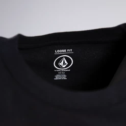 Volcom Men's Black Serif Stone Loose Fit S/S T-Shirt (S05)
