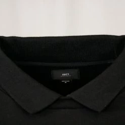 OBEY Men's Black Green L/S Polo Shirt (S16)