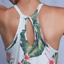 Roxy Women's Floral White Sleeveless Romper (S09)