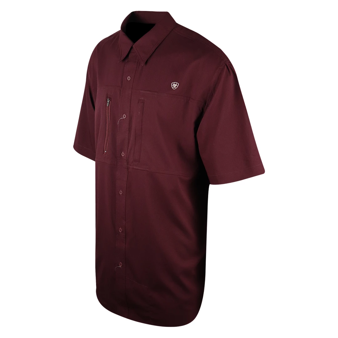 Ariat Men's Maroon Ariattek Heat Series S/S Woven Shirt 4 Ariat Men's Maroon Ariattek Heat Series S/S Woven Shirt