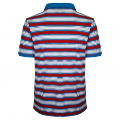 FILA Men's Azure Blue White Red Striped F-Box S/S Polo T-Shirt (S13) 9 FILA Men's Azure Blue White Red Striped F-Box S/S Polo T-Shirt (S13)