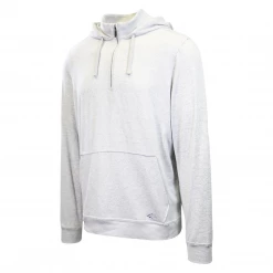 Greg Norman Men's HTH Grey Technical Performance 1/4 Zip Pullover Hoodie (S01)