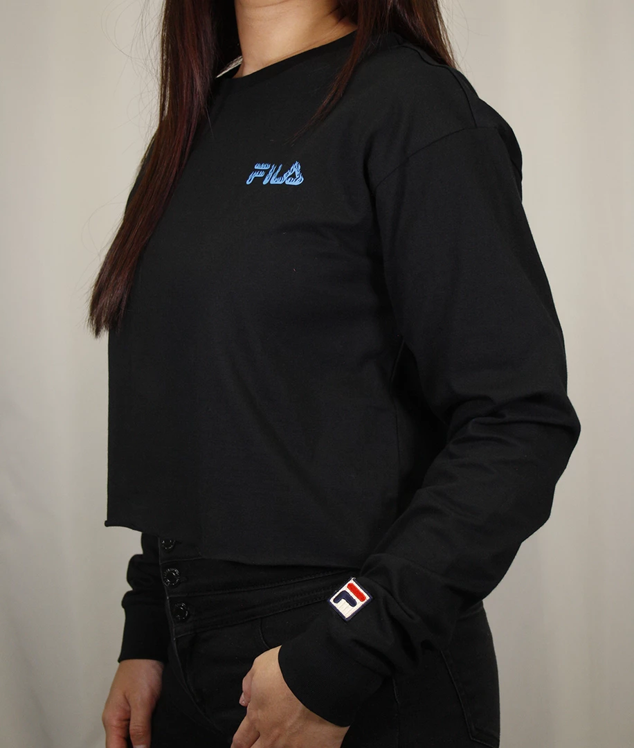 FILA Women's Disney Villains Hades Cropped L/S T-Shirt Womens 4 FILA Women's Disney Villains Hades Cropped L/S T-Shirt Womens