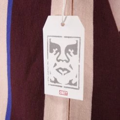 OBEY Women's Peach Multi Skeptic Striped S/S T-Shirt