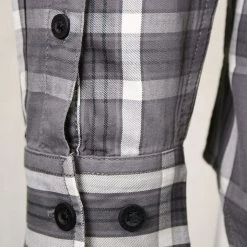 Harley-Davidson Men's Check Badge Grey Plaid L/S Woven Shirt (S49)