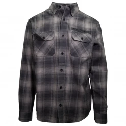 Harley-Davidson Men's Grey Plaid Skull L/S Woven Shirt (S04)