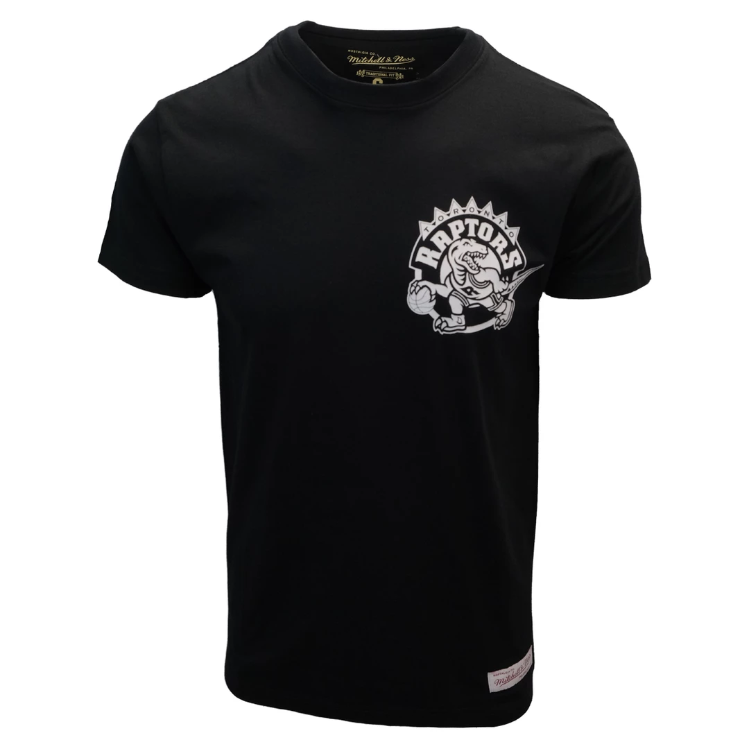 Mitchell & Ness Men's Black White Toronto Raptors Logo S/S T-Shirt (Size Small) 4 Mitchell & Ness Men's Black White Toronto Raptors Logo S/S T-Shirt (Size Small)