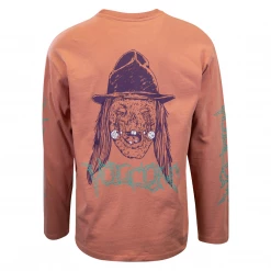 Volcom Men's Salmon Pink Remote Chronicles Loose Fit L/S T-Shirt (S01) Mens