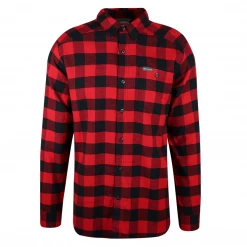 Columbia Men's Red Black Plaid Cornell Woods L/S Flannel Shirt (615) New Arrivals