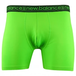 Mens New Balance Men's Black, Neon Green, Striped Pattern 4 Pack Boxer Brief (S03)