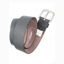 Billabong Men's Black Leather Matte Belt (S09)