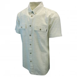 Spotted Clothing Rip Curl Men's Cream Lined S/S Woven Shirt (S01)