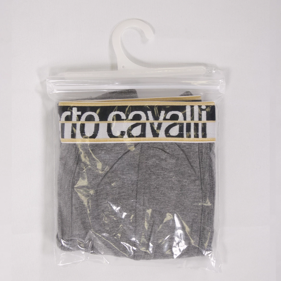 Mens Roberto Cavalli Men's Single Pack Grey Stretch Boxer Briefs 7 Mens Roberto Cavalli Men's Single Pack Grey Stretch Boxer Briefs
